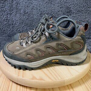 Merrell Radius Hiking Shoe Womens Size 9 Waterproof Leather Brown Vibram Sneaker